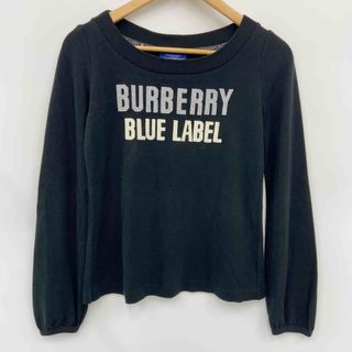 バーバリー(BURBERRY)のBURBERRY レディース バーバリー カットソー長袖 ネイビー ロゴプリント(Tシャツ(長袖/七分))