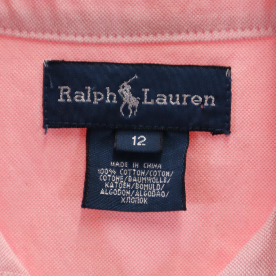 Ralph Lauren(ラルフローレン)のラルフローレン 長袖 ボタンダウンシャツ 12 ピンク RALPH LAUREN キッズ 古着 【240210】 キッズ/ベビー/マタニティのキッズ服男の子用(90cm~)(ブラウス)の商品写真