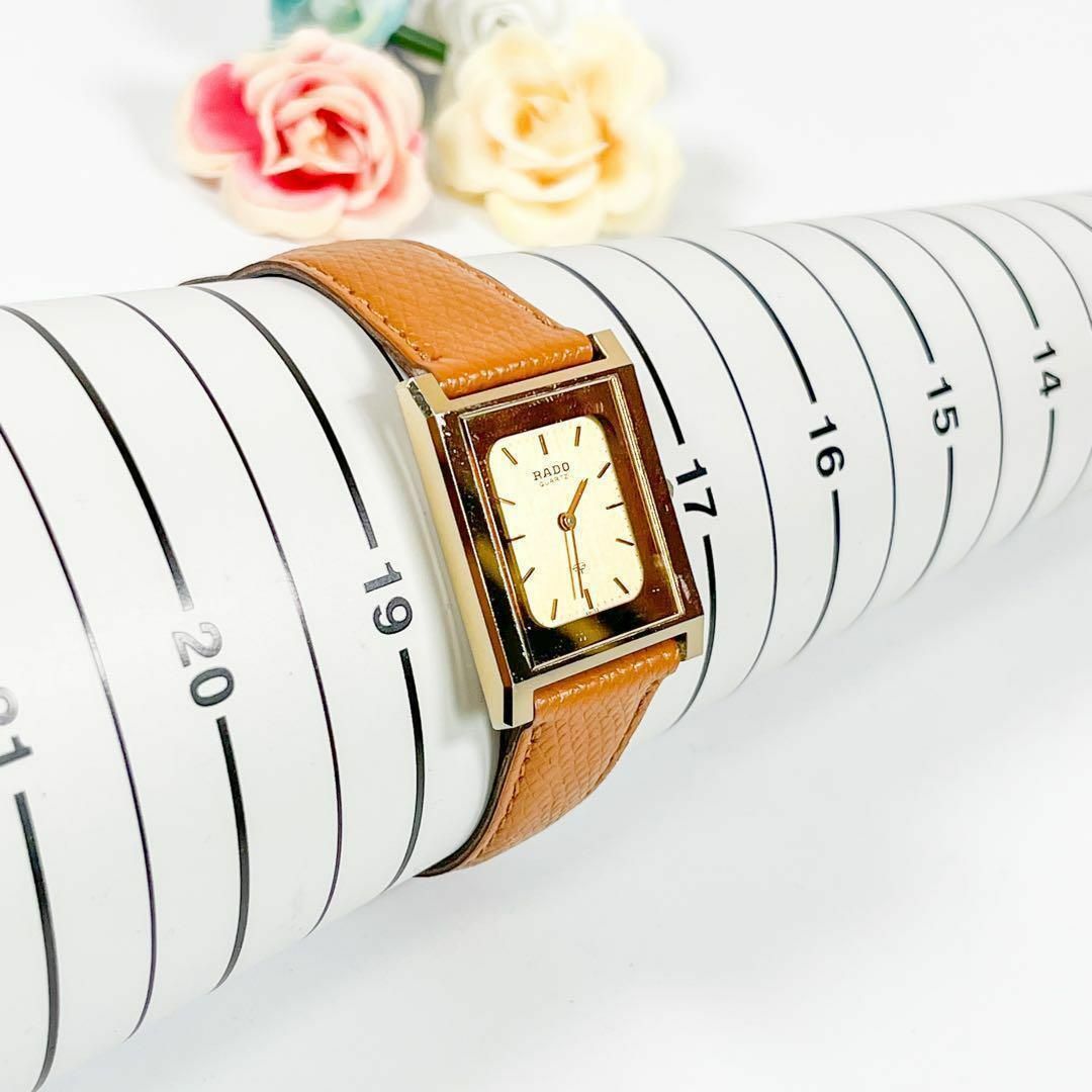 RADO(ラドー)の【セール】i213 RADO ラドー　クオーツ　ステンレス　ゴールド　革ベルト メンズの時計(腕時計(アナログ))の商品写真