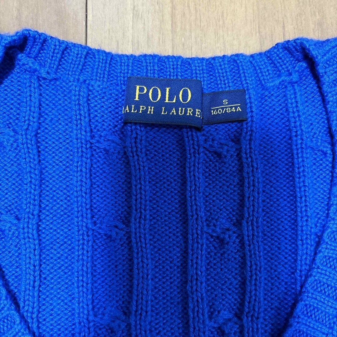 POLO RALPH LAUREN(ポロラルフローレン)の【美品】POLO RALPH LAUREN ケーブルニット ブルー レディースのトップス(ニット/セーター)の商品写真