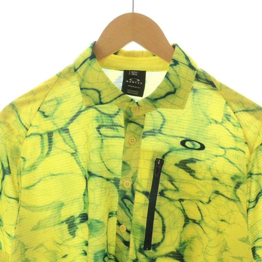 Oakley(オークリー)のOAKLEY ポロシャツ ゴルフシャツ 半袖 ロゴ刺繍 XL 黄 メンズのトップス(ポロシャツ)の商品写真