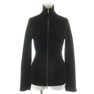 ジルサンダー(Jil Sander)のジルサンダー 23SS ニットジャケット ジップアップ コットン 30 XS 黒(ニット/セーター)