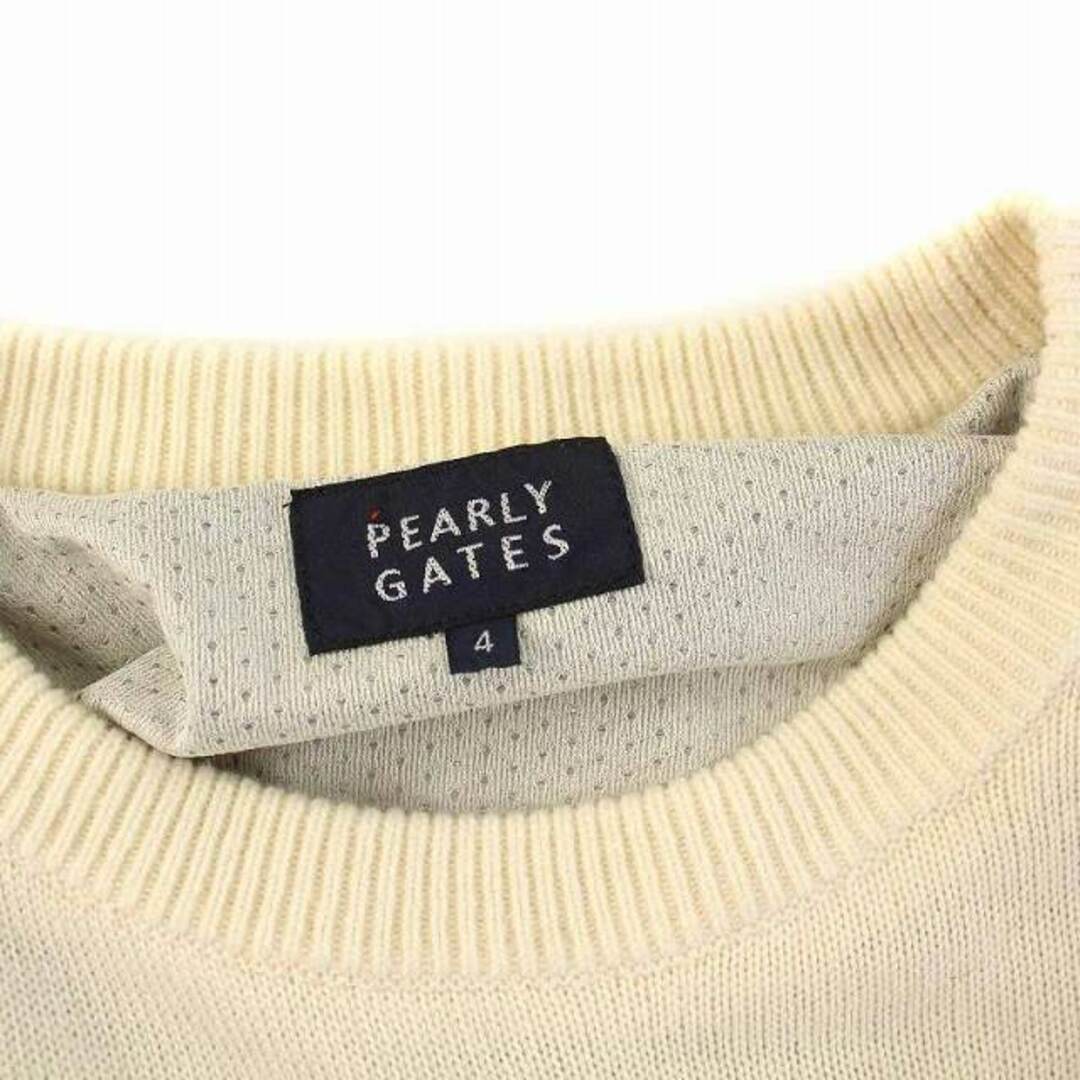 PEARLY GATES(パーリーゲイツ)のPEARLY GATES 20AW ニット セーター 長袖 4 アイボリー メンズのトップス(ニット/セーター)の商品写真