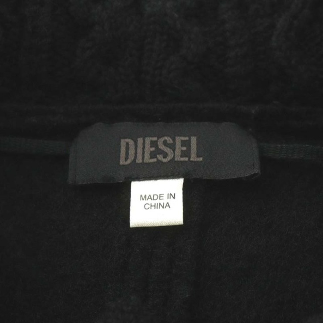 DIESEL(ディーゼル)のディーゼル DIESEL ダッフルコート ロング丈 フード ウール M 黒 レディースのジャケット/アウター(ダッフルコート)の商品写真