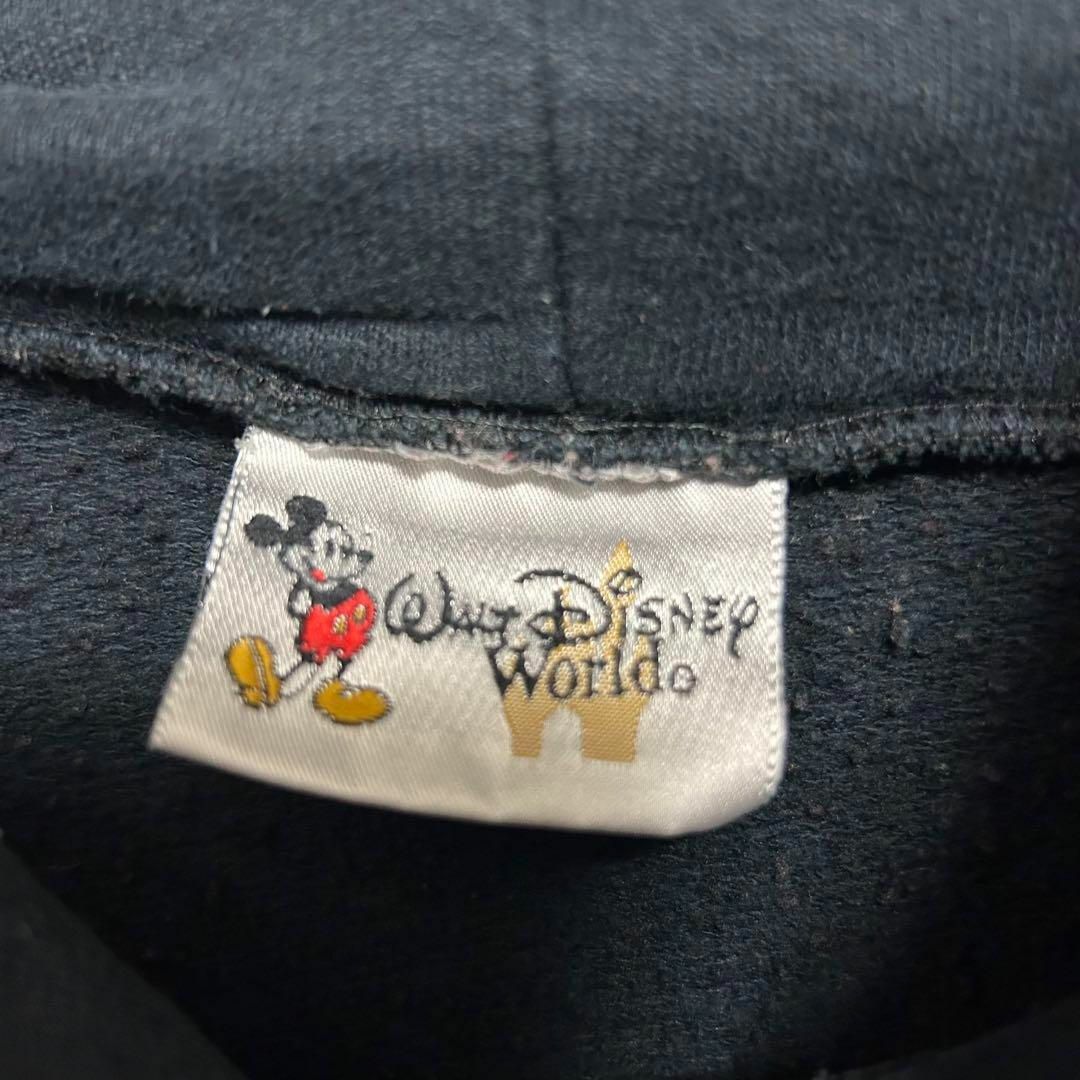 Disney(ディズニー)のDisney ディズニー　フーディ　パーカー　ブラック　マルチカラー　サイドロゴ メンズのトップス(パーカー)の商品写真