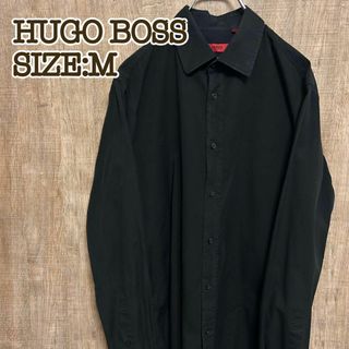 ヒューゴボス(HUGO BOSS)のHUGO BOSS ヒューゴボス　ドレスシャツ　ブラック　サイズM 高級(シャツ)