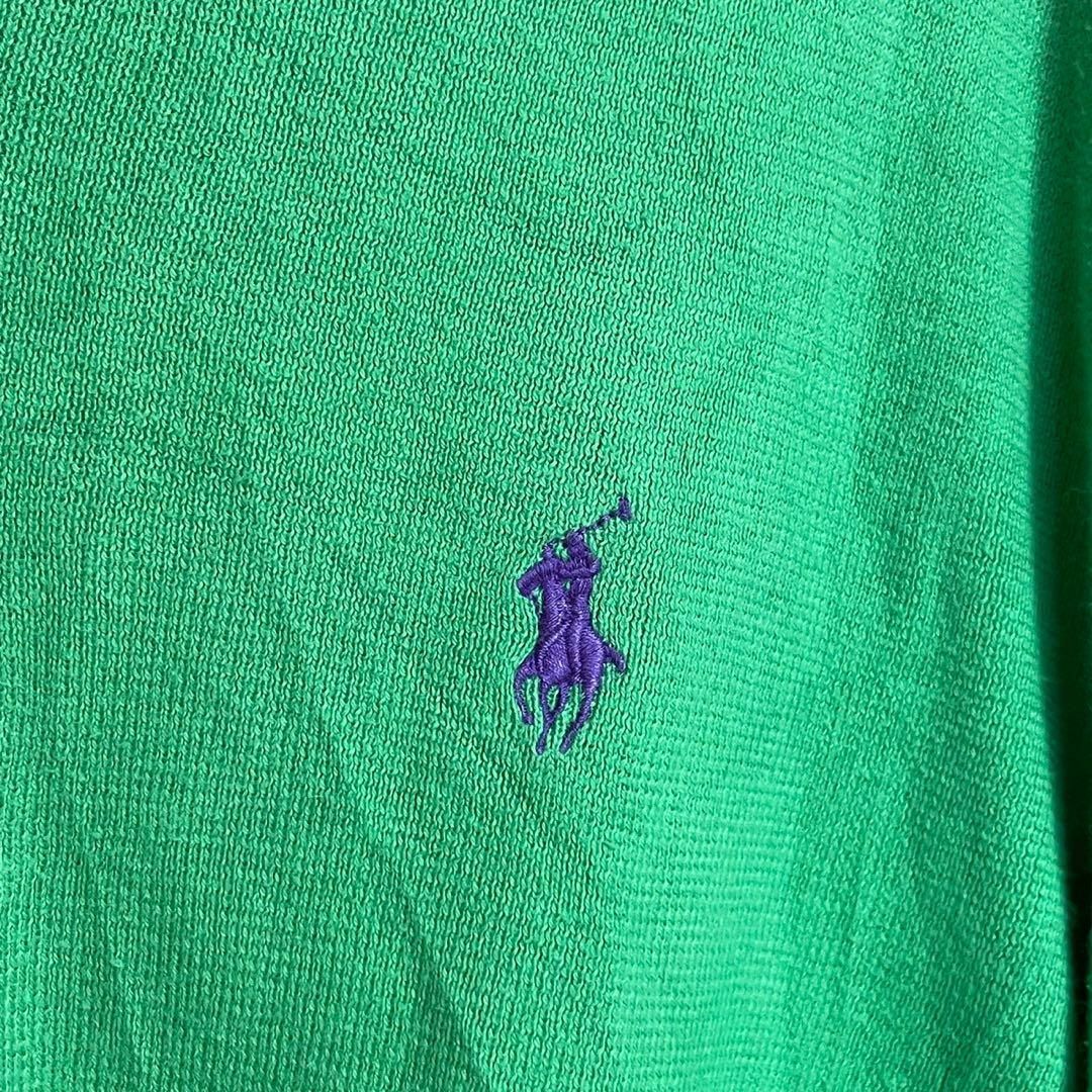 Polo by Ralph Lauren ラルフローレン　コットンニット　緑　M メンズのトップス(ニット/セーター)の商品写真