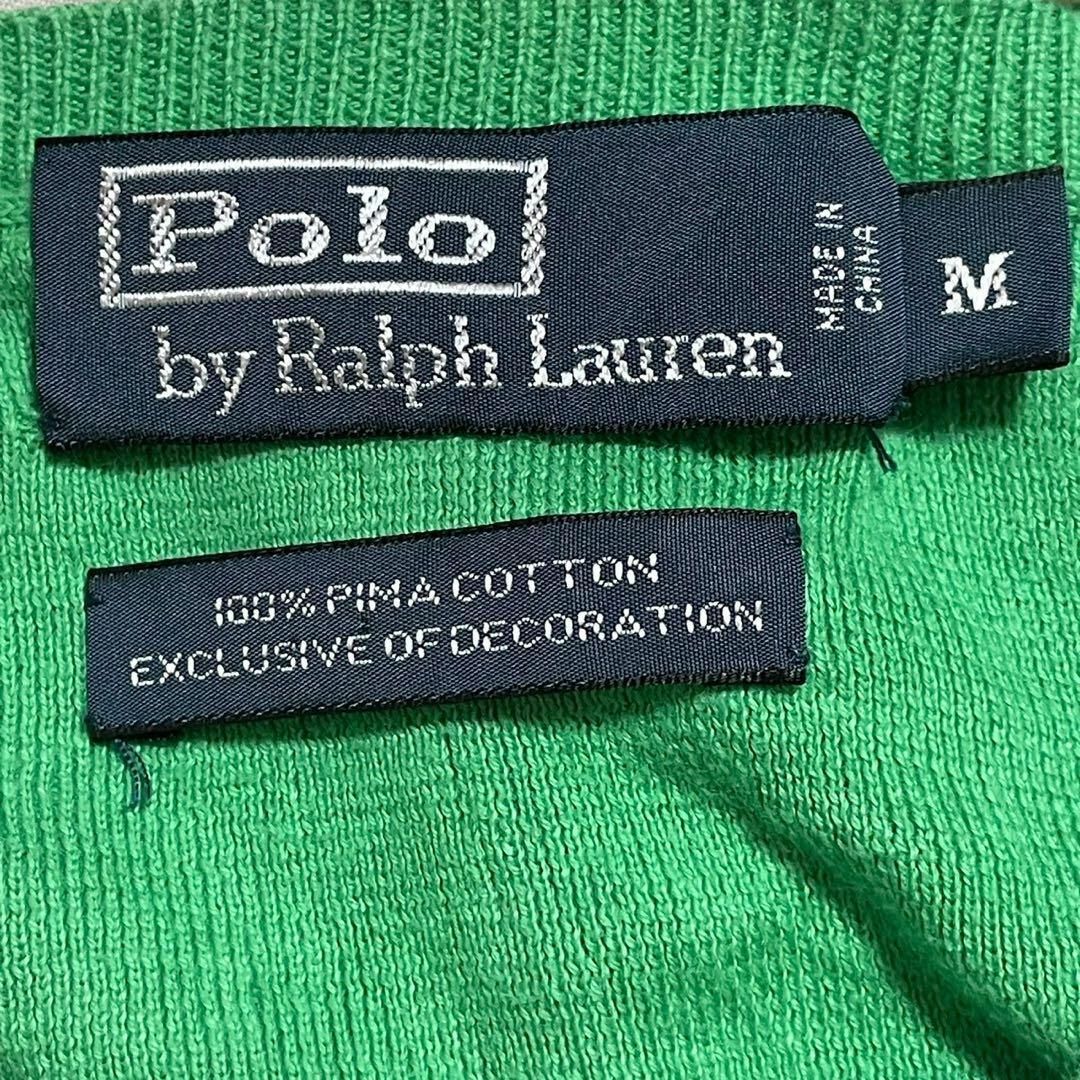 Polo by Ralph Lauren ラルフローレン　コットンニット　緑　M メンズのトップス(ニット/セーター)の商品写真