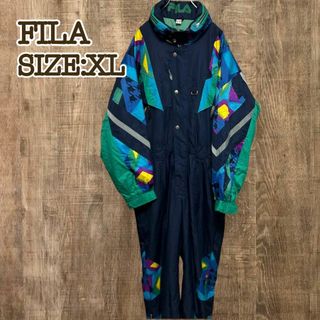 FILA フィラ　スキーウェア　オールインワン　マルチカラー　イタリア代表XXL