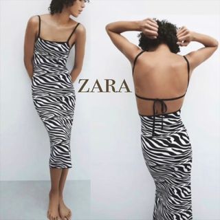 ZARA - 【8/1まで限定出品＊新品】ZARA フィットニットワンピース