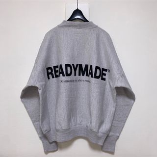 レディメイド(READYMADE)の灰XL【READYMADE】SWEAT SMILE／新品タグ付／送料込(スウェット)