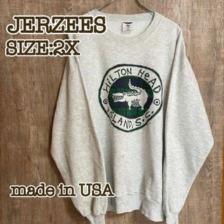 ジャージーズ(JERZEES)のJERZEES ジャージーズ　スウェット　ライトグレー　ショップ　2X USA製(スウェット)