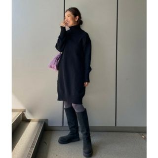 デミルクスビームス(Demi-Luxe BEAMS)の【Demi-Luxe BEAMS】フリースタイルニット.M　ブラック(ニット/セーター)