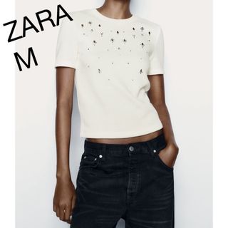 ザラ(ZARA)のソフトラインストーンセーター(ニット/セーター)