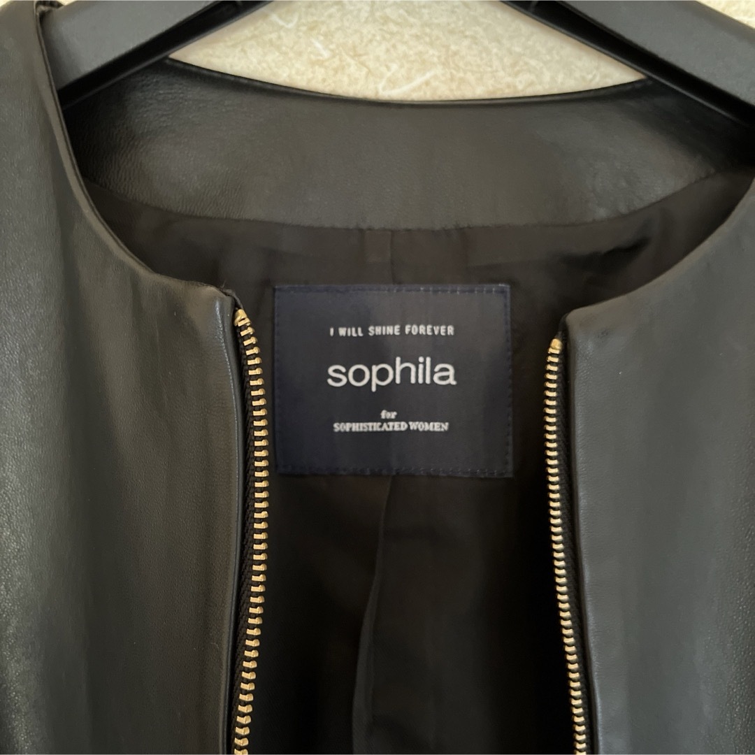 sophila(ソフィラ)のsophila★羊革ジャケット（ブラック） レディースのジャケット/アウター(ライダースジャケット)の商品写真