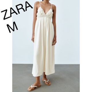 ザラ(ZARA)のクロシェミディワンピース(ロングワンピース/マキシワンピース)