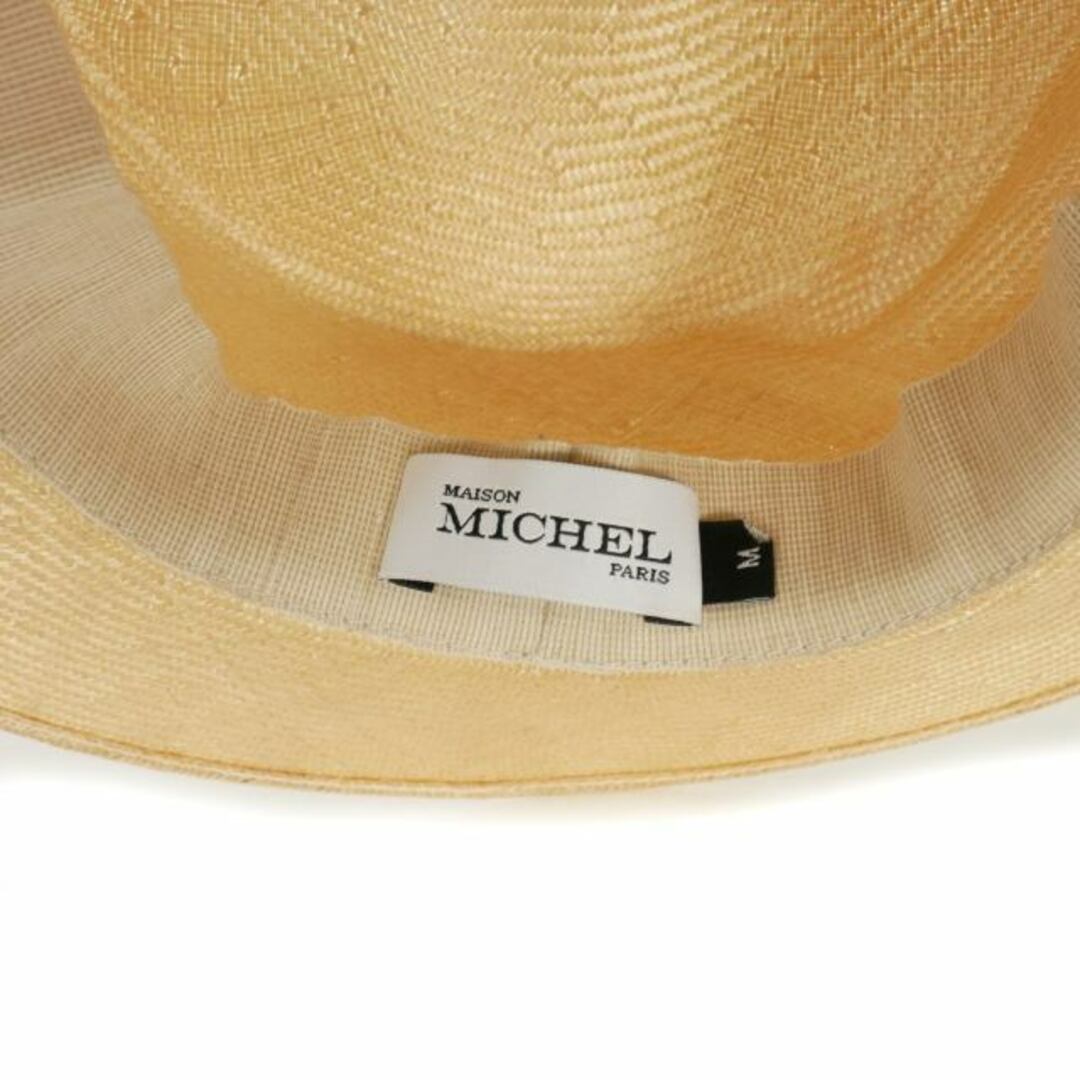 Maison Michel(メゾンミッシェル)のメゾンミッシェル ストローハット カンカン帽 麦わら帽子 M ベージュ レディースの帽子(その他)の商品写真