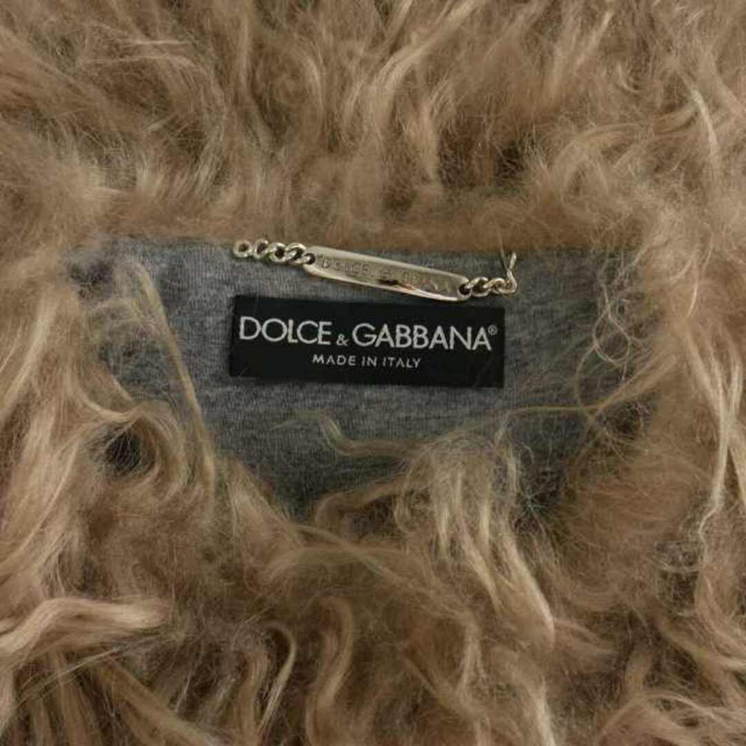 DOLCE&GABBANA(ドルチェアンドガッバーナ)のドルチェ&ガッバーナ ドルガバ ファー ラムスキン ニット カーディガン コート レディースのジャケット/アウター(その他)の商品写真