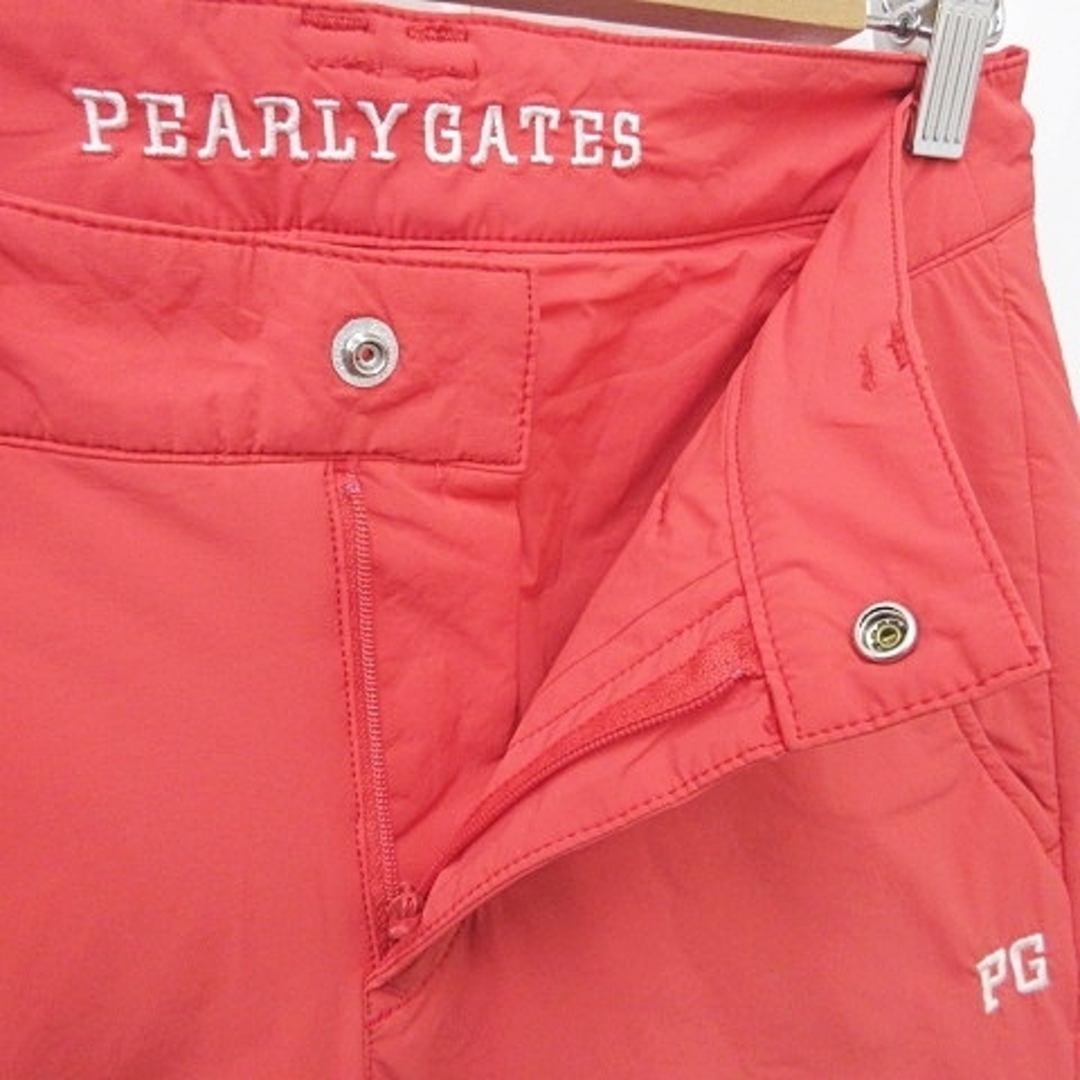 PEARLY GATES(パーリーゲイツ)のパーリーゲイツ ゴルフ パンツ 中綿 防寒 ニコちゃん オレンジ 赤 レッド 0 スポーツ/アウトドアのゴルフ(ウエア)の商品写真