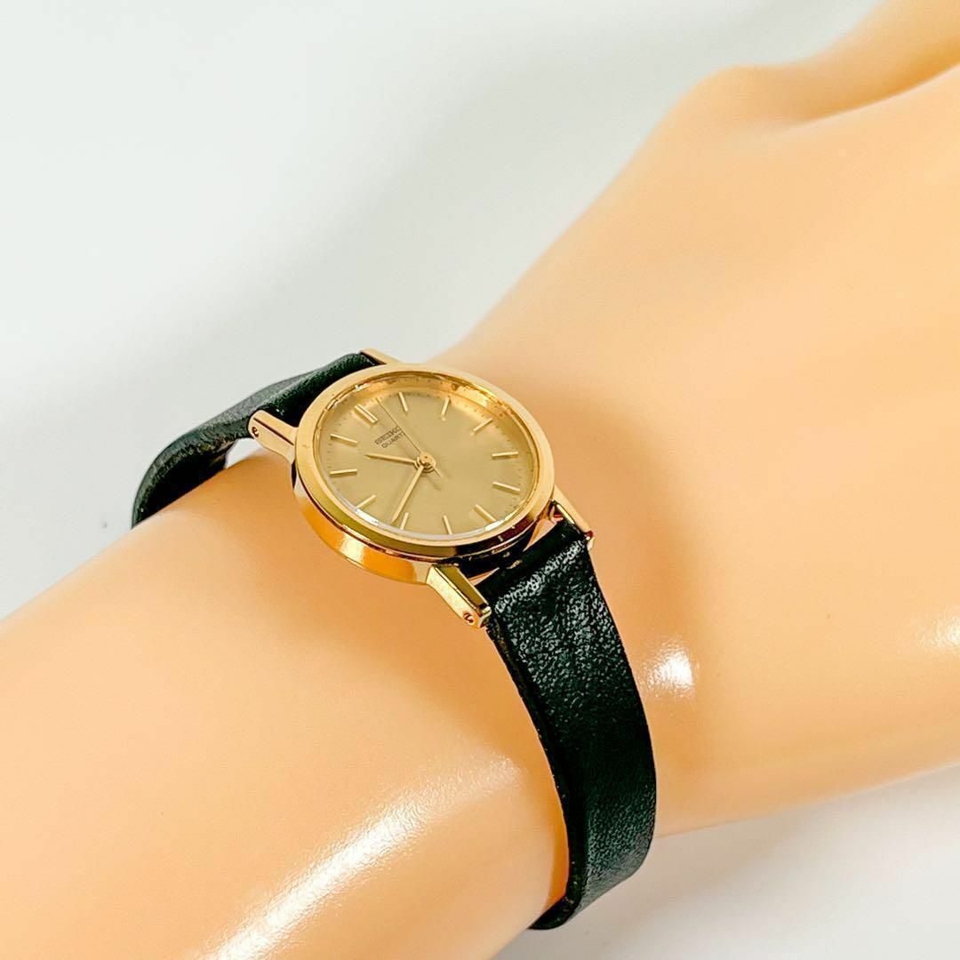SEIKO(セイコー)の【送料無料】i61 SEIKO セイコー　ステンレス　ゴールド　革ベルト　黒 レディースのファッション小物(腕時計)の商品写真