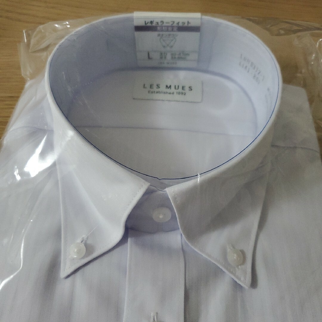 【新品】AOKI 形状記憶ワイシャツ LESMUES Lサイズ メンズのトップス(シャツ)の商品写真