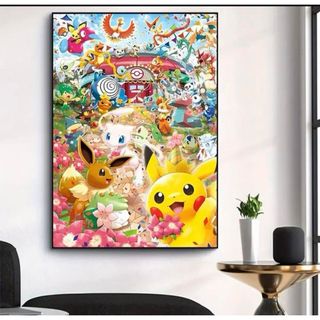 ポケモン　キャンバスアート　ポスター タペストリー インテリア(絵画/タペストリー)