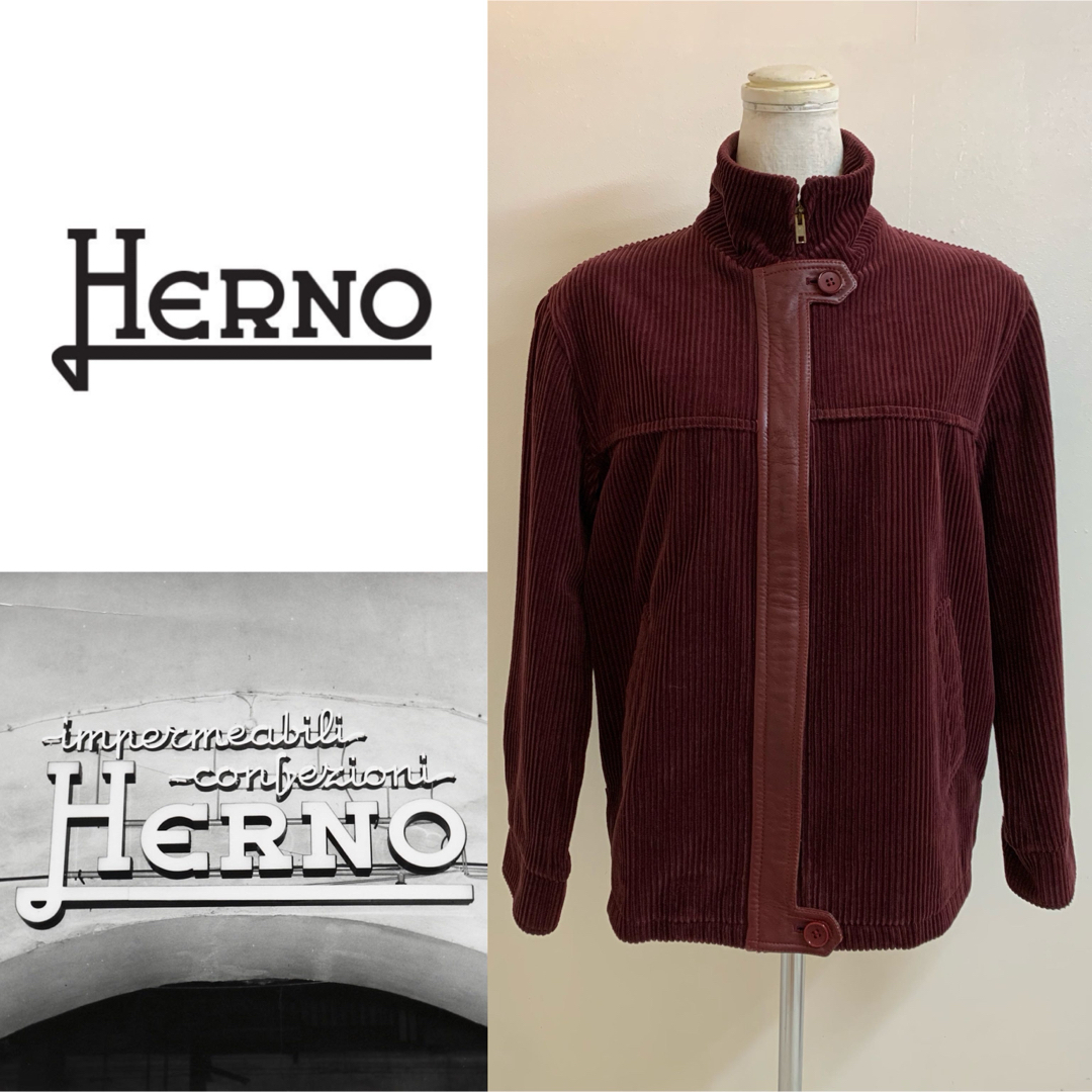 HERNO(ヘルノ)のHERNO VINTAGE 80s ITALY製 コーデュロイジップブルゾン レディースのジャケット/アウター(ブルゾン)の商品写真