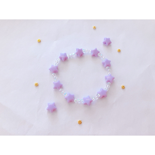 星のブレスレット 紫 💜👾👻😈👿💅🏻☂️🍬💟☪️(ブレスレット/バングル)