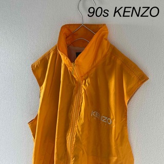 ケンゾー(KENZO)の90sKENZOGOLFケンゾーゴルフベストオレンジナイロンジャケット(ベスト)