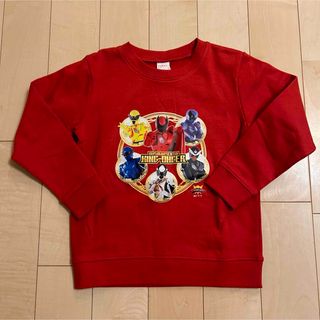 バンダイ(BANDAI)の⭐︎新品　王様戦隊キングオージャー　裏起毛　トレーナー　レッド　120(Tシャツ/カットソー)