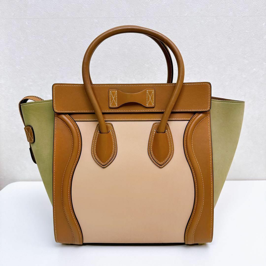 celine(セリーヌ)のセリーヌ ラゲージ マイクロショッパー ハンドバッグ レザー スエード トート レディースのバッグ(ハンドバッグ)の商品写真