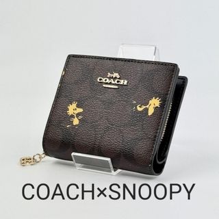 新品未使用　coach コーチ　長財布ウォレット　スヌーピー  ウッドスティック