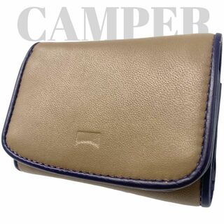 良品　CAMPER カンペール　3つ折り財布　パープル　紫(財布)