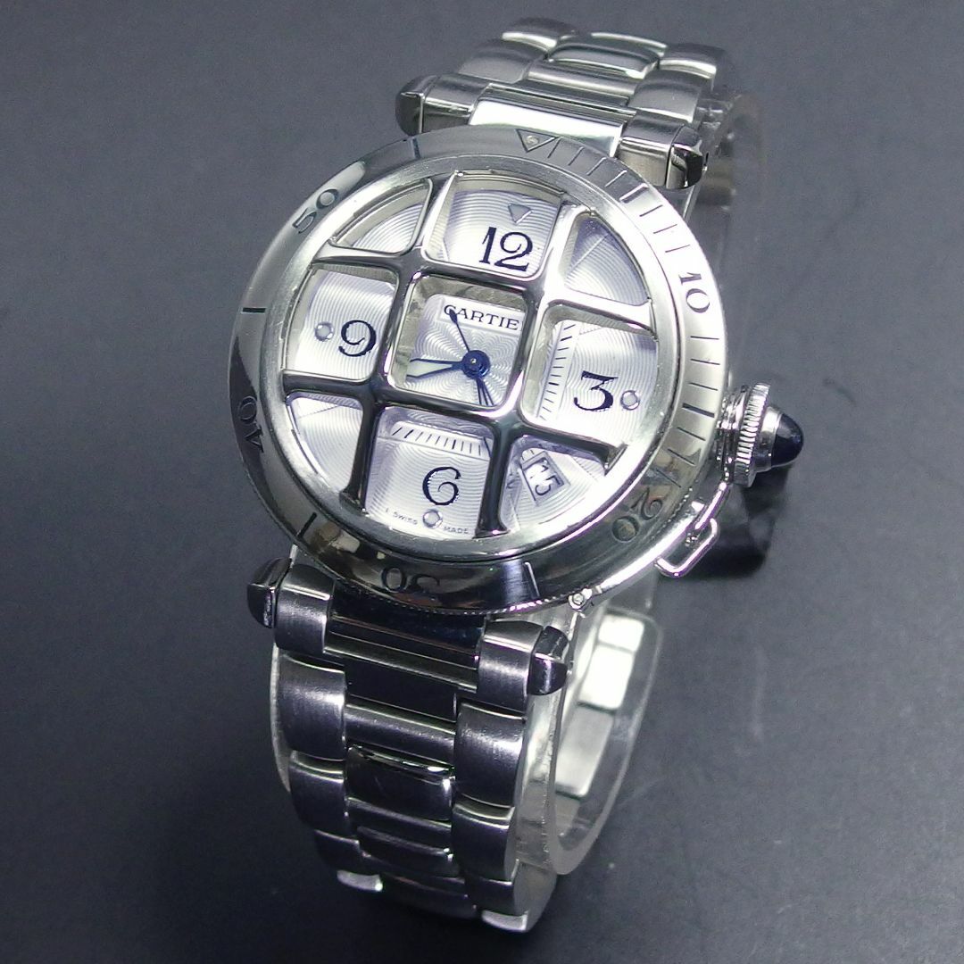 Cartier(カルティエ)の美品 カルティエ パシャ Gグリッド W31059H3 38ｍｍ デイト 箱、保 メンズの時計(腕時計(アナログ))の商品写真