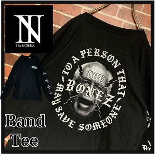 ミュージックティー(MUSIC TEE)の【激レア】★The BONEZ☆ザ・ボーンズ★全面プリント☆バンド★ロンT☆古着(Tシャツ/カットソー(七分/長袖))