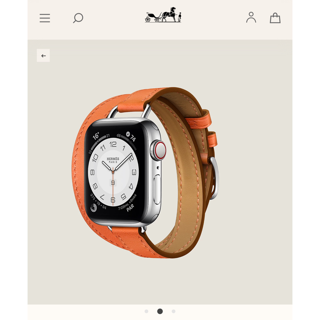 Hermes(エルメス)のもかもか様専用エルメス 超美品 Apple Watch ドゥブルトゥール レザー レディースのファッション小物(腕時計)の商品写真