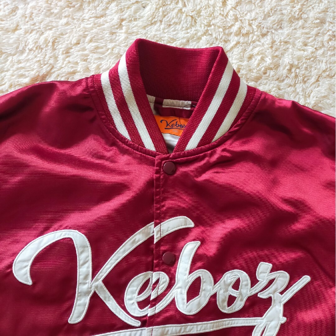 美品☆keboz ケボズ ビッグシルエット スタジャン 赤 Lサイズ 美品☆keboz ケボズ ビッグシルエット スタジャン 赤 Lサイズ