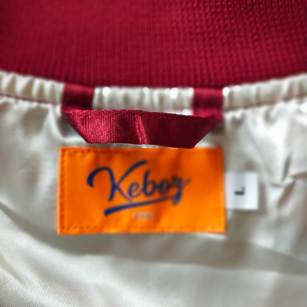 美品☆keboz ケボズ ビッグシルエット スタジャン 赤 Lサイズ 美品☆keboz ケボズ ビッグシルエット スタジャン 赤 Lサイズ