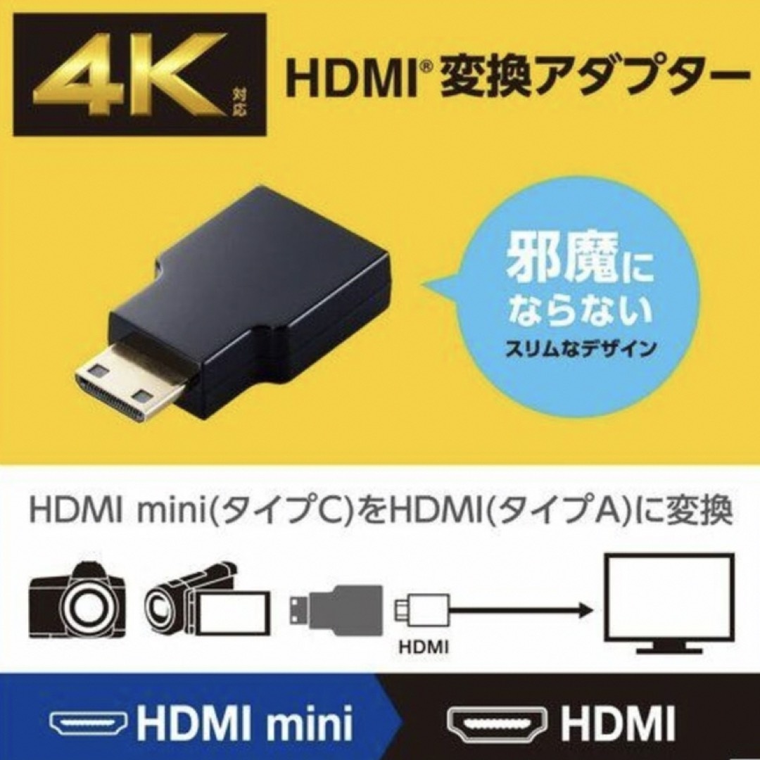 ELECOM(エレコム)のHDMI 変換アダプター 4K対応 スマホ/家電/カメラのオーディオ機器(その他)の商品写真