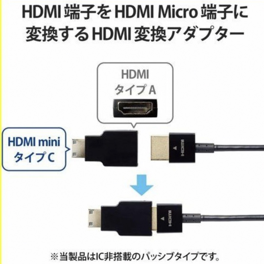 ELECOM(エレコム)のHDMI 変換アダプター 4K対応 スマホ/家電/カメラのオーディオ機器(その他)の商品写真