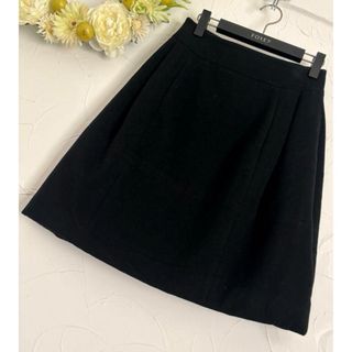 フォクシーブティック(FOXEY BOUTIQUE)の値下げ　79000円　フォクシー　フレア　スカート　ウール　カシミア　38 黒(ひざ丈スカート)