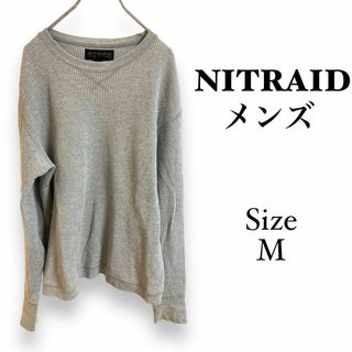 ナイトレイド(nitraid)のG1188 NITRAID 【M】メンズ　ニット　セーター　Uネック　グレー(ニット/セーター)