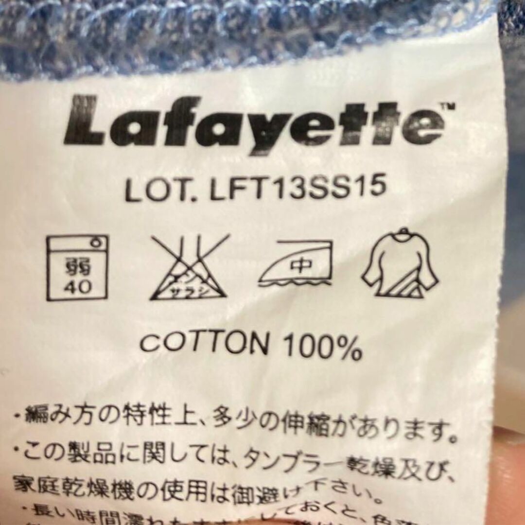 Lafayette(ラファイエット)のG1182 Lafayette【M】メンズ　半袖シャツ　スカイブルー綿100% メンズのトップス(Tシャツ/カットソー(半袖/袖なし))の商品写真