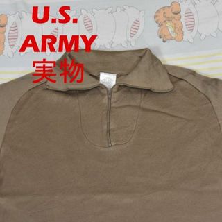 ミリタリー(MILITARY)の米軍 支給品 ジップアップシャツ 13836c USA製 ビンテージ ARMY(スウェット)