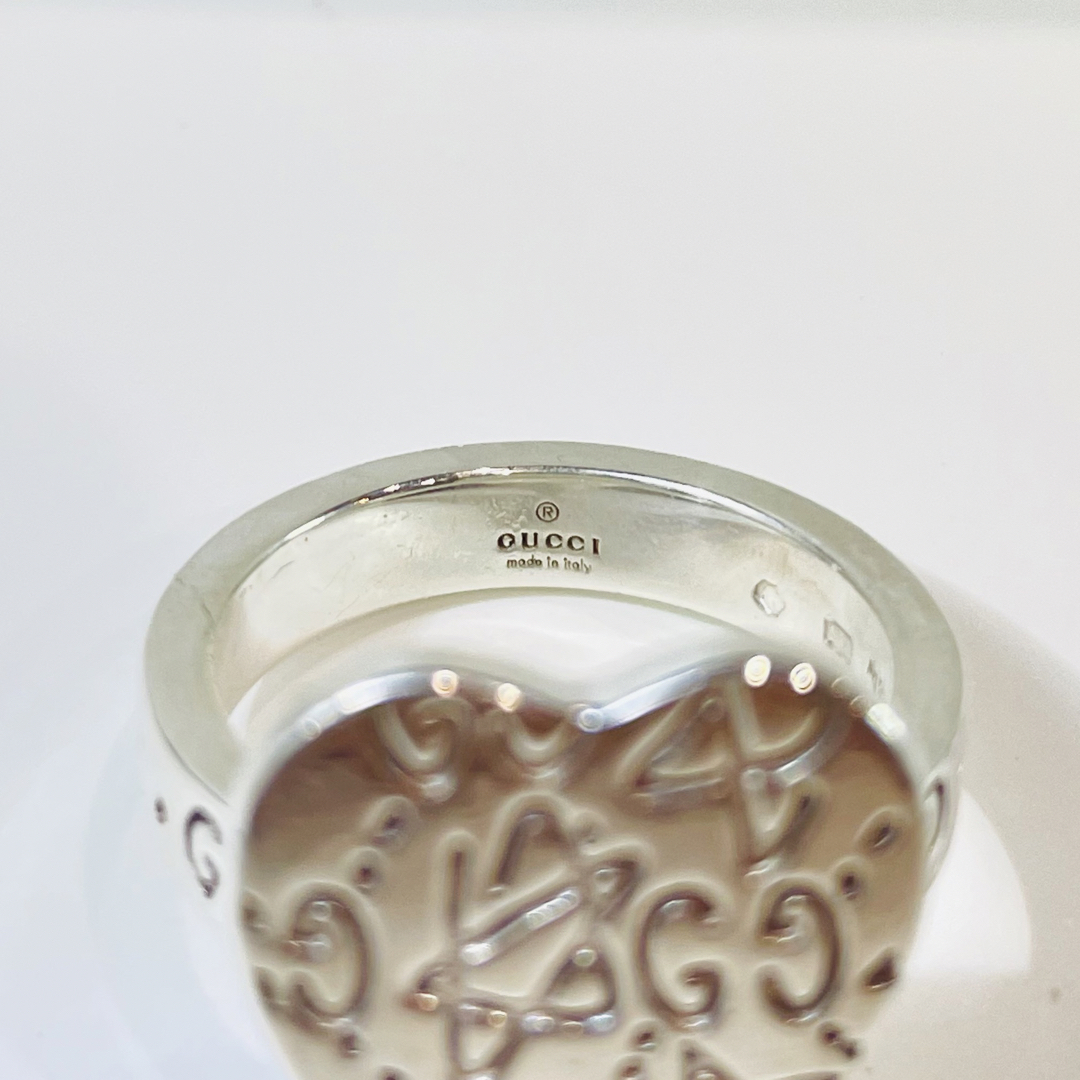 Gucci(グッチ)の美品　GUCCI ゴースト ハート リング #16 15号 レディースのアクセサリー(リング(指輪))の商品写真