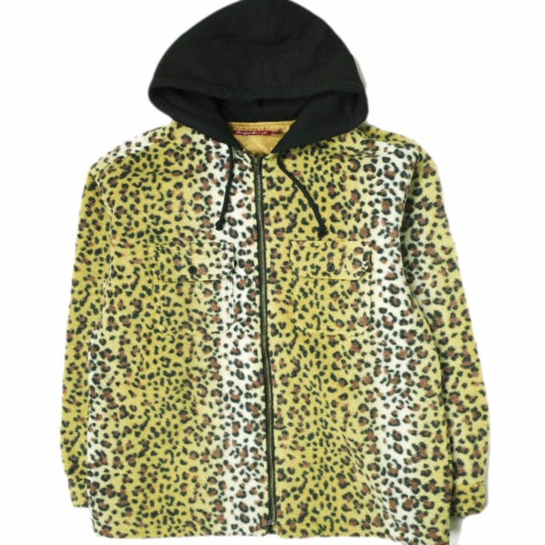 Supreme(シュプリーム)のSUPREME シュプリーム 23AW Fleece Zip Up Hooded Shirt フリースジップアップフーデッドシャツ L Brown Leopard WEEK11 パーカー トップス【新古品】【中古】【SUPREME】 メンズのトップス(シャツ)の商品写真