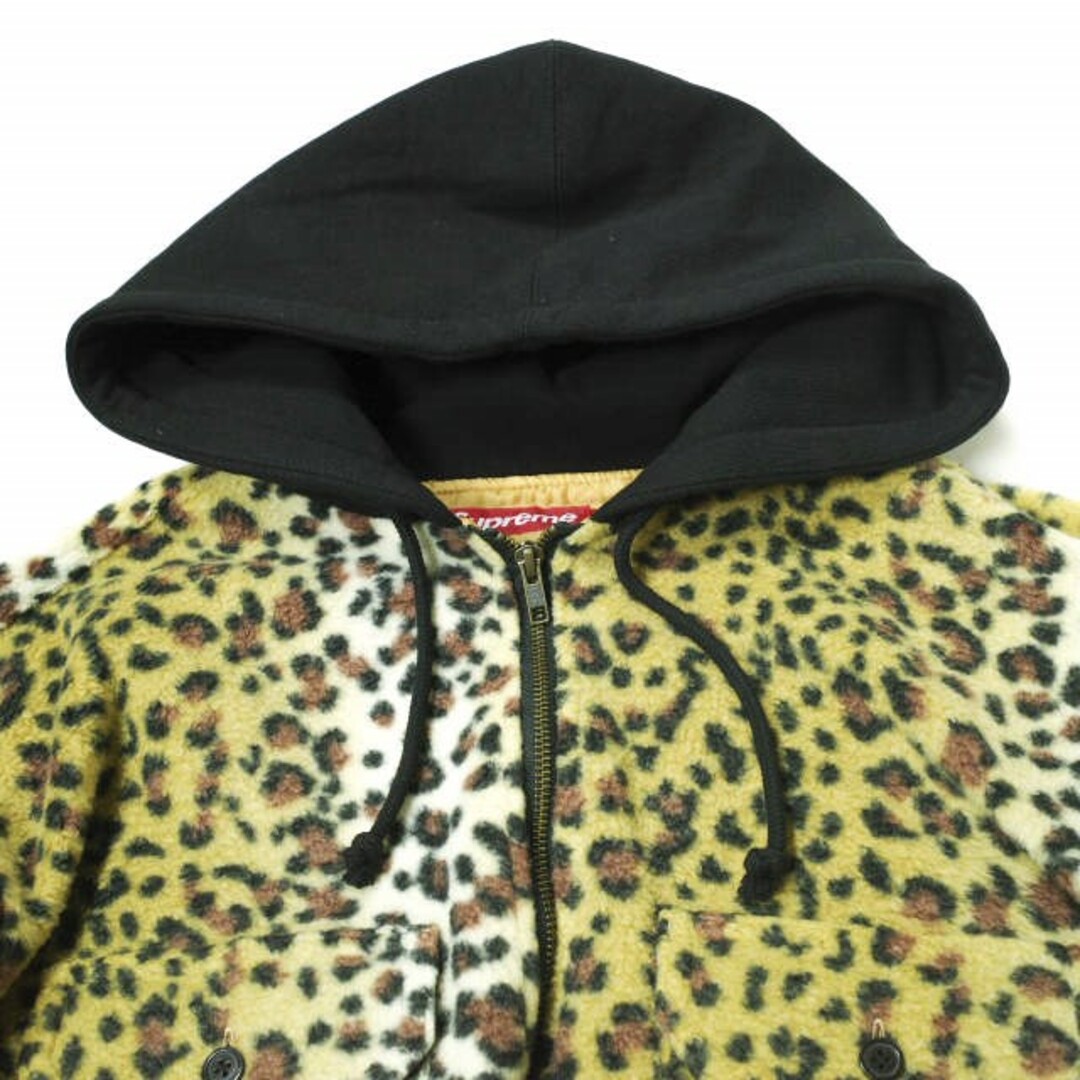 Supreme(シュプリーム)のSUPREME シュプリーム 23AW Fleece Zip Up Hooded Shirt フリースジップアップフーデッドシャツ L Brown Leopard WEEK11 パーカー トップス【新古品】【中古】【SUPREME】 メンズのトップス(シャツ)の商品写真
