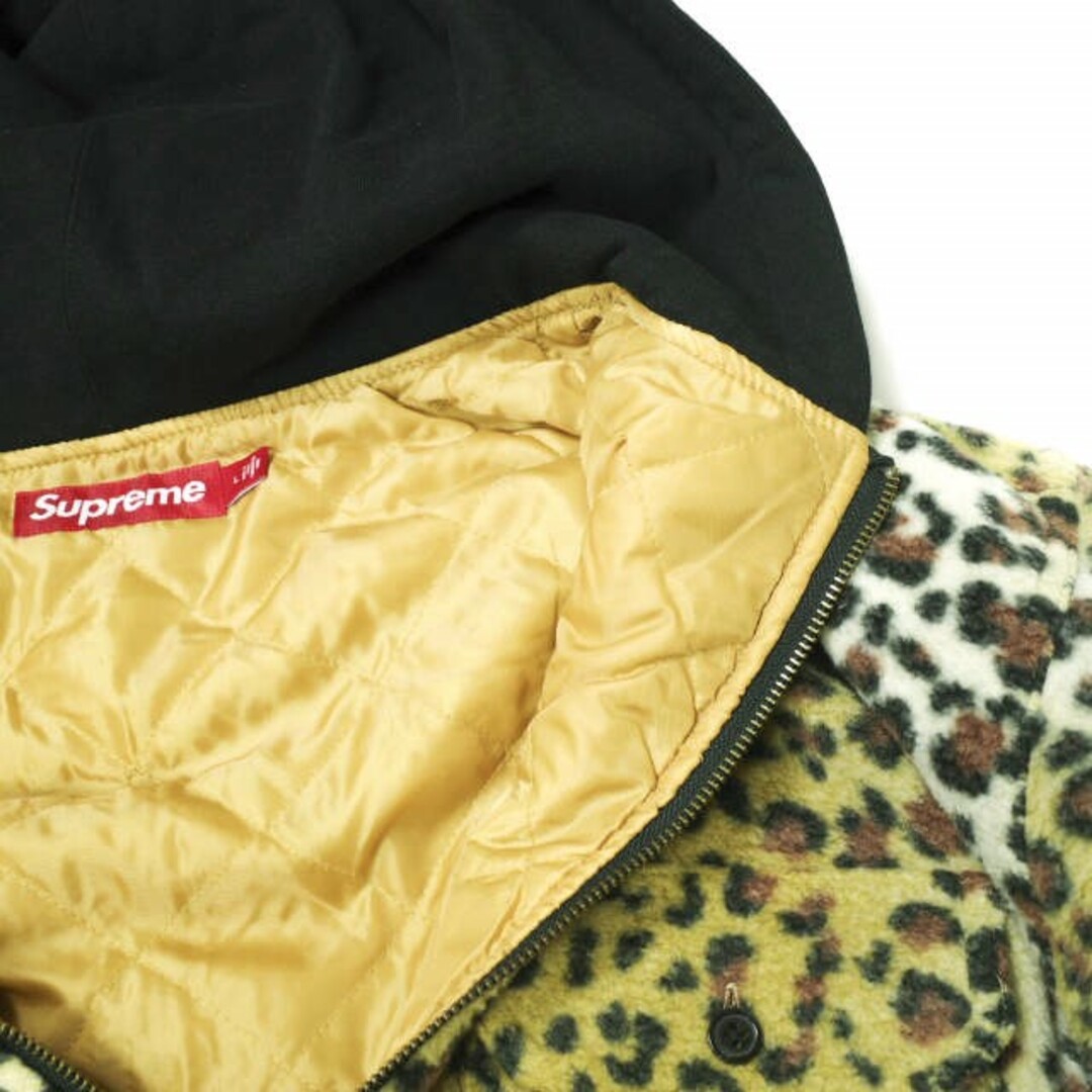 Supreme(シュプリーム)のSUPREME シュプリーム 23AW Fleece Zip Up Hooded Shirt フリースジップアップフーデッドシャツ L Brown Leopard WEEK11 パーカー トップス【新古品】【中古】【SUPREME】 メンズのトップス(シャツ)の商品写真