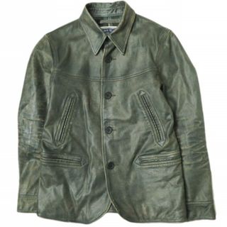 レザージャケットRRL ダブルアールエル インディゴ レザーカーコート レザージャケットRRL ダブルアールエル インディゴ レザーカーコート