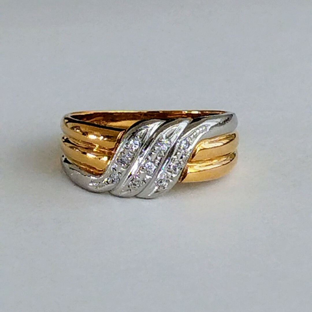 11.5号〜12号k18/pt900ダイヤモンドリング レディースのアクセサリー(リング(指輪))の商品写真